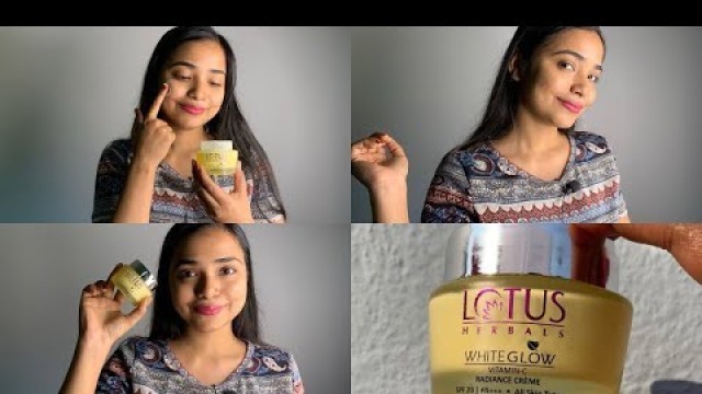 'Lotus Herbals WhiteGlow VitaminC Radiance Cream Review 7 DAYS CHALLENGE|| Honest Review|| In Bengali'