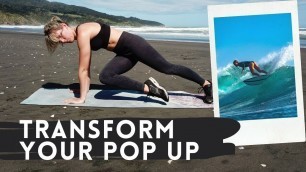'How To Pop Up in Surfing - Follow Along Workout for Fast & Powerful Pop Ups'