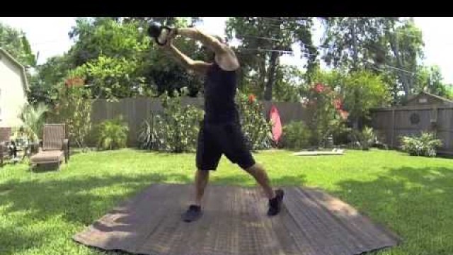 'Surfing Fitness Kettlebell Diagonal Swing'