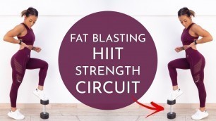 'WOW, this workout killed me! 15 MIN FULL BODY HIIT STRENGTH CIRCUIT (Dumbbells)'