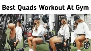 'Quads Workout At Gym | Quads Workout By @Hanna Öberg | Fitness Collector'