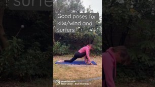 'Yoga for #kitesurfing #windsurfing #surfing = half monkey for hamstrings, low lunge for hip flexors'