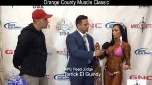 '2015 NPC IFBB Orange County Muscle Classic Bikini Winner Interview'