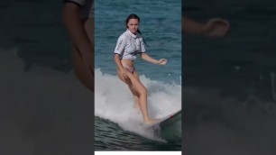 'The Most Beautiful Girl Surfing in The Sea  #exercise #gym #shorts #21'