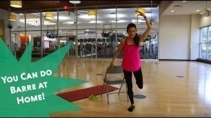'Take Barre Online and At Home Using Just A Chair with Gainesville Health & Fitness'