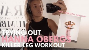 'HOW MANY TIMES CAN YOU SAY \"DEAD\" IN A VIDEO? | Workout by Hanna Öberg'
