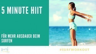 'Surfing Workout | 5 Min HIIT für mehr Ausdauer beim Surfen'