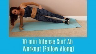 '10 min Intense Surf Ab Workout (Follow Along)'