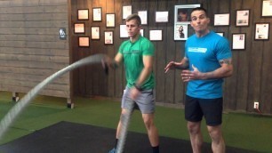 'Battle Ropes with Lower Body Movement'