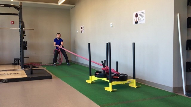 'Sled Pull With Battle Ropes Exercise'