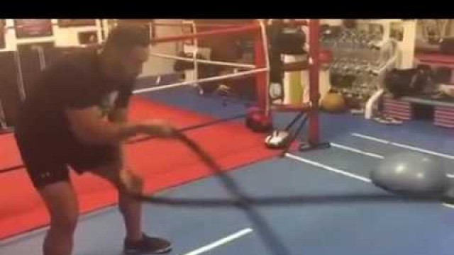 'Joseph Parker vs Anthony Joshua Battle Ropes Training Speed and Power'