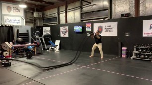 'Battle Ropes With Double Slaps'