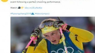 'sweden\'s Hanna Oeberg wins gold in the women\'s biathlon 15km individual event following a perfect'