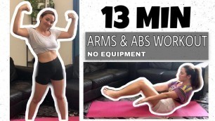 '13 MIN Arms & Abs workout - Part 2 (Paano kami pumayat??) | Cy & Cath'