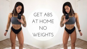 'ABS AT HOME WORKOUT: TOP 10 EXERCISES (NO WEIGHTS NEEDED!)'