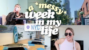 'nyc week in my life: EXCITING news, Co-working space, & Surfing workout!'
