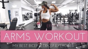 '4 SUPER-SETS FOR BIGGER & STRONGER ARMS | BICEPS AND TRICEPS WORKOUT | Follow me to the gym'