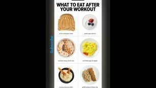 'Post Workout Meals | What To Eat After Workout'
