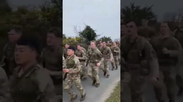 'Royal Marines 9 mile speed march'