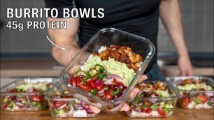 'Meal Prep Burrito Bowls for the Week (Low calorie High protein)'