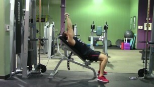 'Cable French Press - HASfit Triceps Exercise Demonstration - Tricep Press'