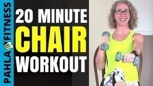 '20 Minute SEATED Workout with DUMBBELLS | Full Body BEGINNER Exercise Routine SITTING in a CHAIR'