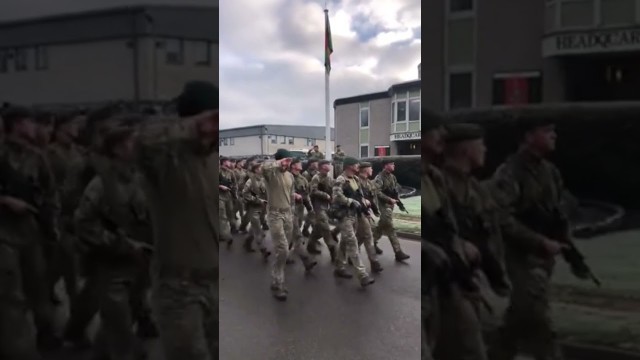 'Royal Marines completing 9 mile speed march #motivation'