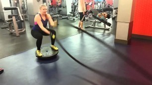 'Battle Ropes on Bosu Ball'