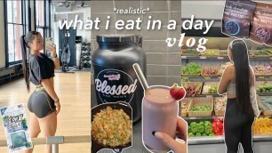 '*realistic* what i eat in a day: simple and easy meals, my glute workout, & more!'