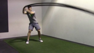 'Battle ropes-Alternate side slam'