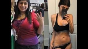 'Naked girl Mia khalifa at gym workout'