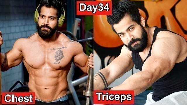 'Day34|| Chest And Triceps Workout|| Pre Workout Meal|| Fat To Shredd Series'
