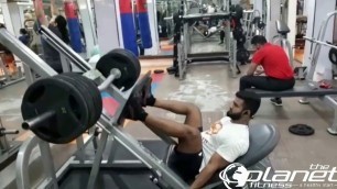 'Leg press (Leg Workout) by out trainer Mr.Ali at The Planet Fitness Raipur'