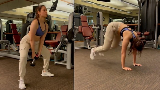 'Actress Tamanna Gym Workout Video | IndiaGlitz Telugu Movies'