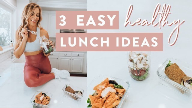 '3 EASY HEALTHY Lunch Ideas for Work & School | Quick Meal Prep'