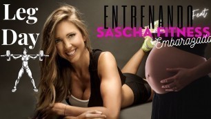 'Así Entrenan  |  SASCHA FITNESS EMBARAZADA | DÍA DE PIERNAS'