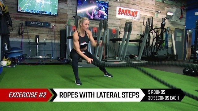 'Battle Ropes Workout with Caroline Pearce | PFL Fighting Fit'