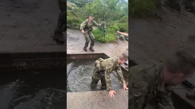 'Royal Marines Sheep Dip Endurance Course'