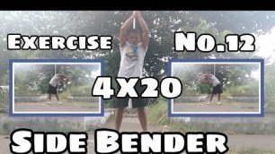 'Exercise No.12 | Side Bender 4x20 | No GYM required, Do it everyday.'