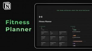 'How to create a Notion workout & meal planner'