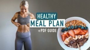 'FREE 7 DAY MEAL PLAN | What I eat in a day for Lean Muscle Mass & Abs + PDF guide'