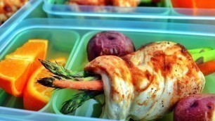 'Fitness Meal Prep: BBQ Chicken Wrapped Asparagus (Pollo Envuelto Esparagos y Zanahorias)'