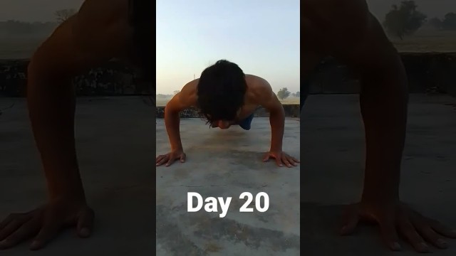 'Day 20/ 30 Days push-ups challenge #fitness #pushupchallenge #short'