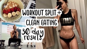 'Workout Split + Clean Eating 30 Day Results'