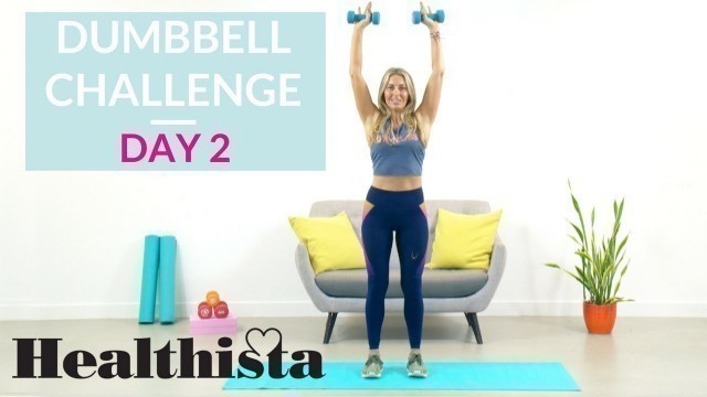 '30 Day Dumbbell Workout Challenge | Upper Body | Day 2'