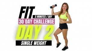 'GET STRONG MOM FIT IN 30 DAYS CHALLENGE! Day 2: Single Dumbbell Workout'
