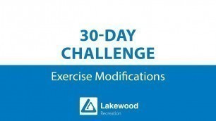 '30-Day Fitness Challenge Exercise Modifications'