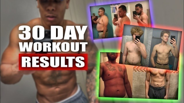 '30 DAY AT HOME WORKOUT PLAN RESULTS!'