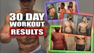 '30 DAY AT HOME WORKOUT PLAN RESULTS!'