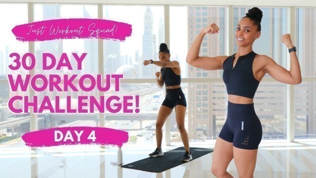 '30-Day Workout Challenge - \'I AM STRONG\' - Day 4 | NO EQUIPMENT REAL-TIME Workout'
